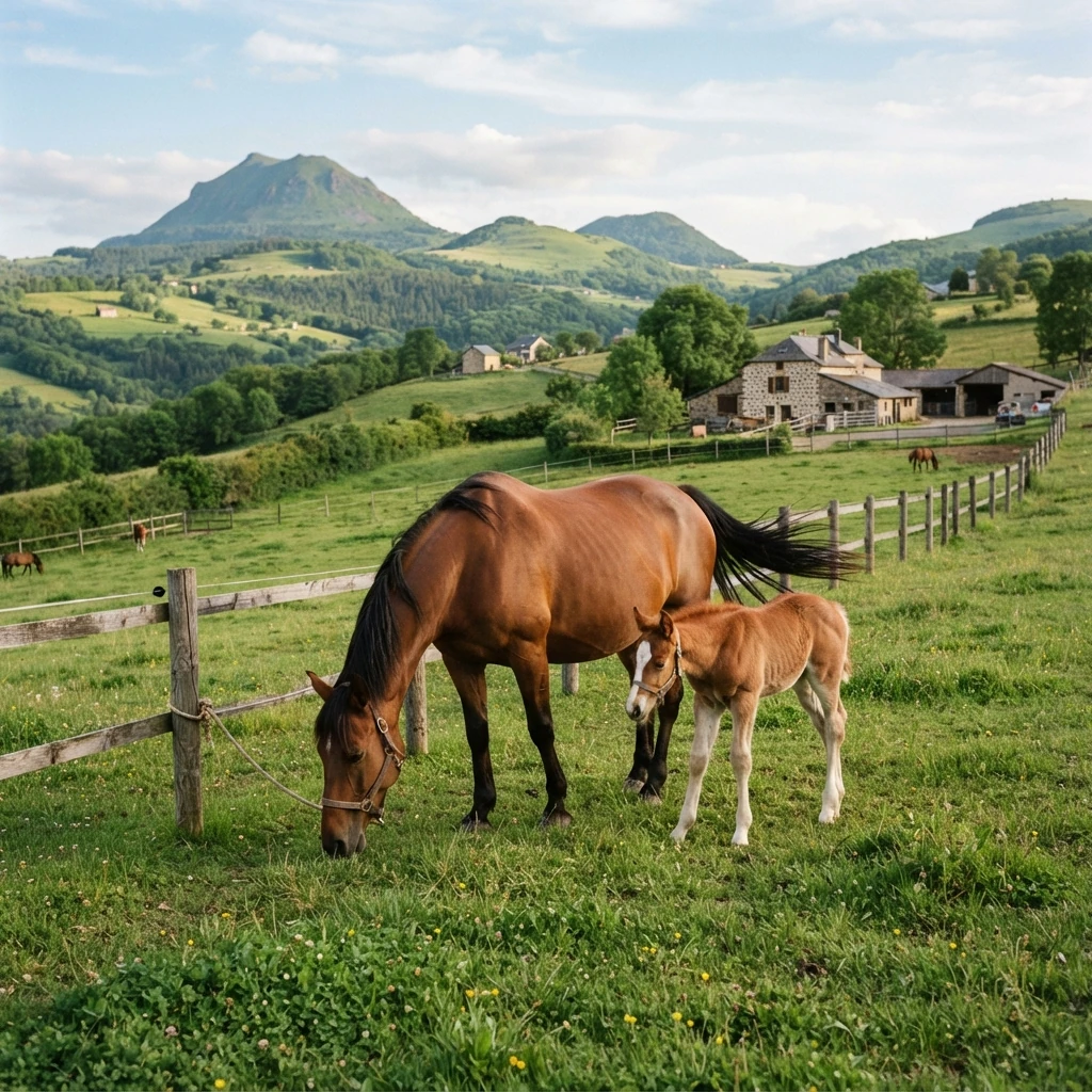 Élevage de chevaux au Les Attelages des Moutats, Viplaix