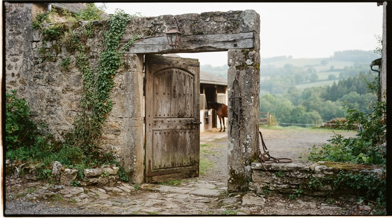 Entrée du Les Attelages des Moutats, centre équestre à Viplaix